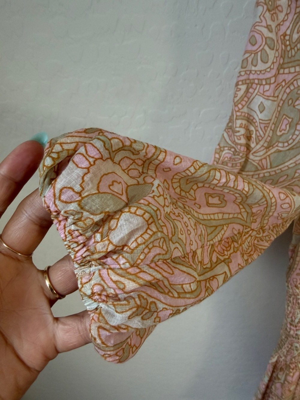 MINKPINK x Revolve Catalina Smocked Mini Dress Paisley - Picture 5 of 6